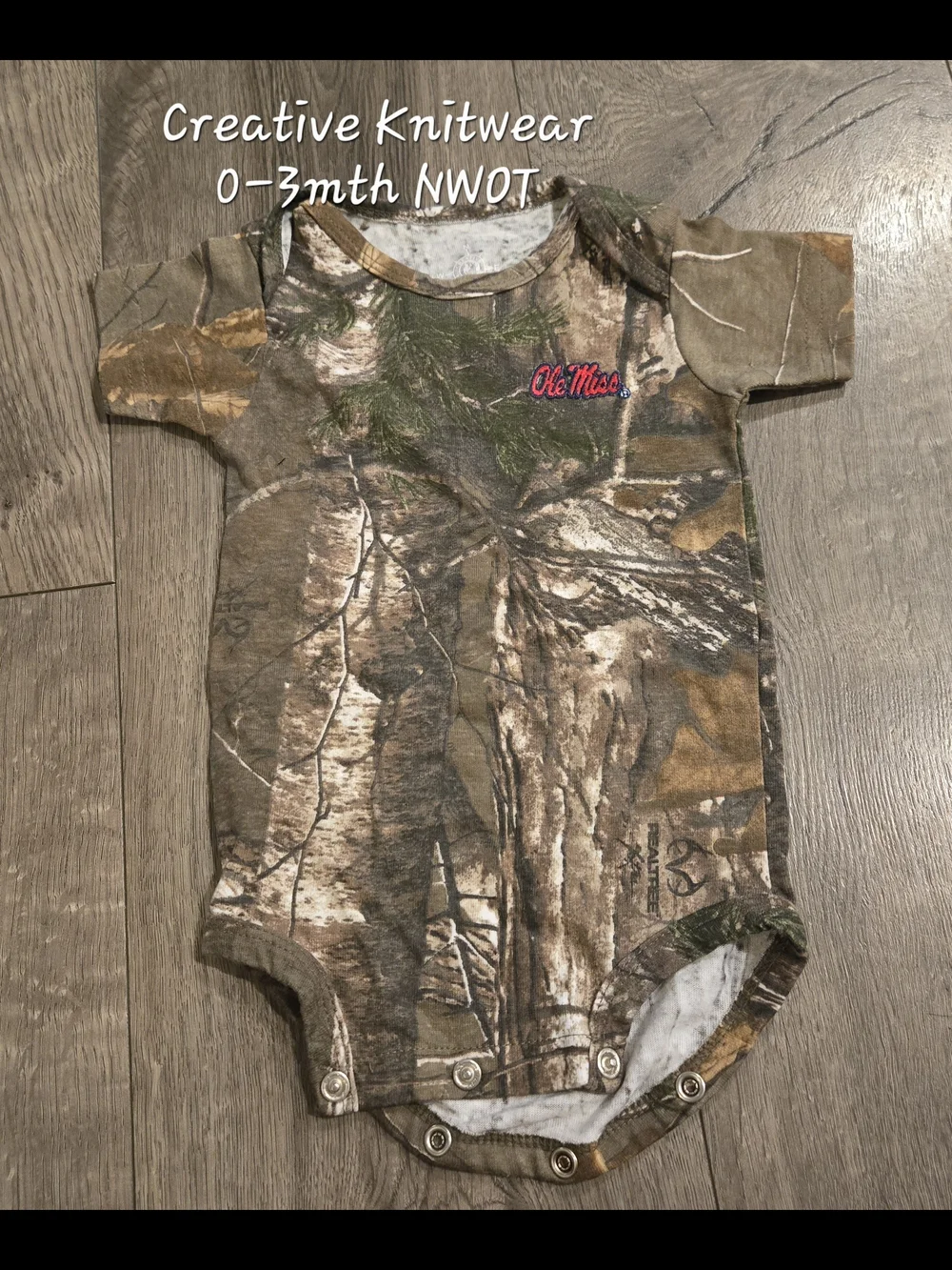 Camo Baby Onesie with Red